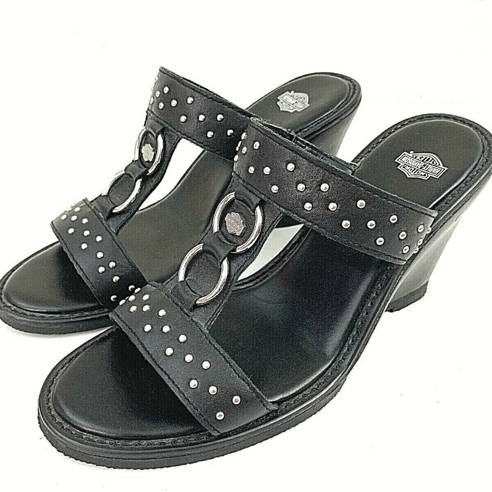 SOLD   Harley Davidson Leather Sandals Size 5
